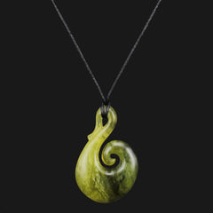 New Zealand Maori Fish Hook Pendant Necklace - Seawater Color, Traditi -  XKCHIEF Handmade Jewelry