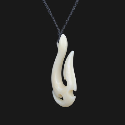 XKCHIEF-Hei Matau Bone Carving Necklace - XKCHIEF Handmade Jewelry