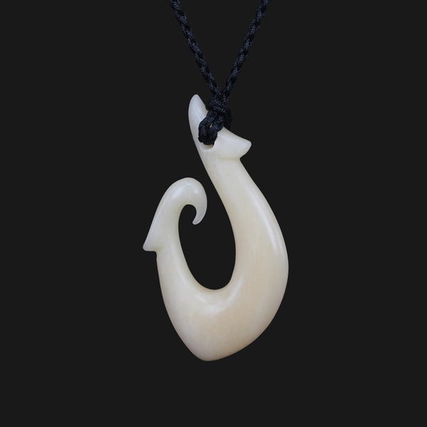Bone Carving Maori Jewelry Fish Hook Necklace - XKCHIEF Handmade
